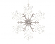 KI-000465 Clear silver snowflake D21cm