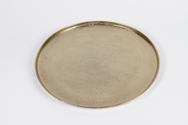 KI-000472 Shiny gold aluminum plate D41cm H2cm