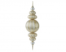 KI-000488 Gold plastic hanging decoration D20cm H71cm