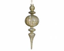 KI-000510 Celadon green hanging glass decoration H24.5cm