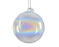 KI-000512Boule en verre transparent irisé D10cm