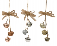 KI-000517 Assorted metal bell to hang H26cm