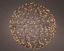 KI-000531  Metallic ball 400 LED amber D28cm