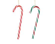 KI-000539 Bag of 6 assorted plastic candy canes H12.5cm