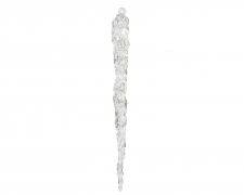 KI-000543 Hanging transparent plastic stalactite H28.5cm