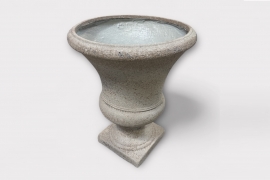 LC-000046 Vase Médicis polystone gris moyen mat D45cm H66cm