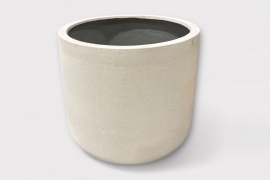 LC-000047 Matt white polystone pot D73cm H61cm