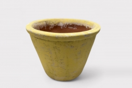 LG-000002 Antique yellow ceramic pot D50cm H40cm