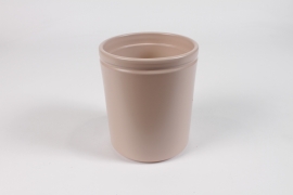 NH-000160 Matte light pink ceramic planter D13cm H15cm