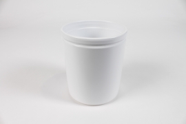 NH-000165 Cache-pot en céramique blanc D13cm H15cm