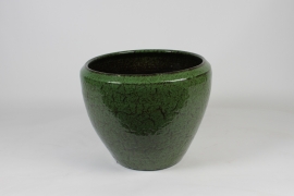 NM-000254 Dark green ceramic pot D44cm H35.5cm