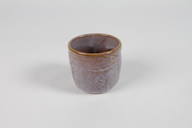 NM-000264 Mauve ceramic planter D8.5cm H7.5cm