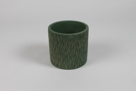 NM-000296 Matte green ceramic planter D10.5cm H10cm