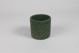 NM-000298 Cache-pot en céramique vert mat D8,5cm H8cm