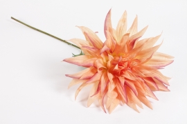 NN-000466 Dahlia xxl artificiel orange clair H78 cm