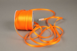 A108UN Orange satin ribbon 6mm x 100m