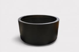 P0-000011 Black fiber cement plant pot D55cm H26cm