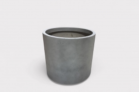 P0-000013 Cache-pot en fibre ciment gris D37cm H33cm