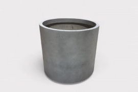 P0-000014 Cache-pot en fibre ciment gris D46cm H41cm