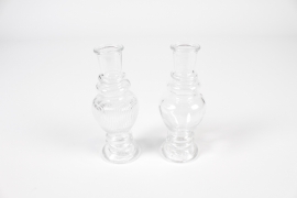 PM-000097 Assorted glass vase candle holder D6cm H16cm