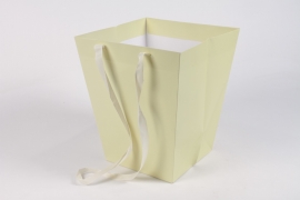 QX-000459 Paquet de 10 sacs en carton crème 25x25cm H29cm