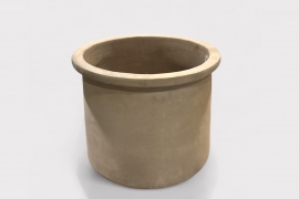 RR-000055 Pot with brown terracotta rim D43cm H40cm