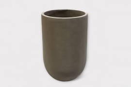 RR-000056 Grey resin tall pot D57cm H90cm