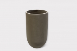 RR-000057 Grey resin tall pot D45cm H80cm