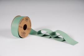 Sage green fabric ribbon 40mm x 20m