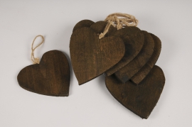 SV23U7 Wooden heart ornament D15cm