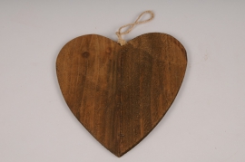 SV24U7 Wooden heart ornament D15cm