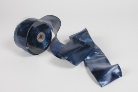 UN-000441 Dark blue satin ribbon 63mm x 20m