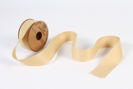 UN-000654 Golden beige fabric ribbon 40mm x 20m