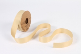 UN-000661 Golden beige fabric ribbon 25mm x 20m