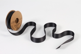 UN-000663 Black fabric ribbon 25mm x 20m