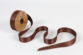 UN-000664 Brown fabric ribbon 25mm x 20m