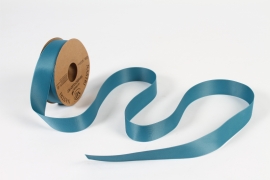 UN-000665 Teal fabric ribbon 25mm x 20m