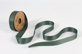 UN-000666 Dark green fabric ribbon 25mm x 20m