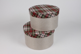 UN-000699 Set of 2 scottish velvet boxes