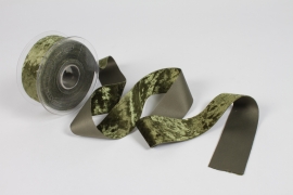 UN-000705 Green fabric ribbon 40mm x 10m