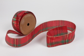 UN-000724 Shiny scottish ribbon 63mm x 10m