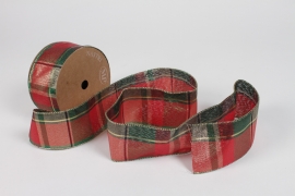 UN-000725 Shiny scottish ribbon 63mm x 10m