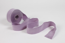 UN-000732 Lavender velvet ribbon 40mm x 7m