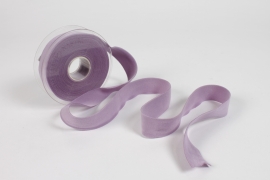 UN-000733 Lavender velvet ribbon 25mm x 7m