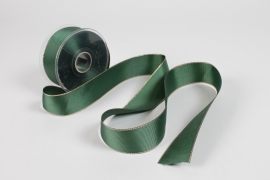 UN-000740 Dark green fabric ribbon 40mm x 20m