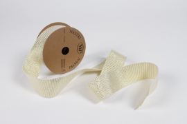 UN-000778 UN-000778 Gold striated cotton ribbon 40mm x 15m