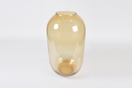 W3-000073 Amber glass vase D25cm H48cm