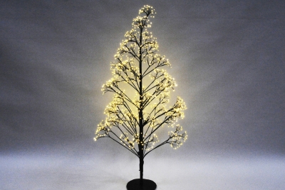 Déco De Noël Arbre Lumineux 400 LED Blanc Chaud H 150 Cm
