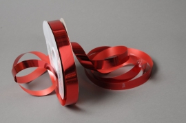 X025RB  Red ribbon shiny metal 19mm x 100m