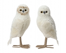 X037KI Assorted white polyester owl H50cm